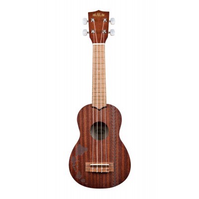 KA-15 SOPRANO MAHOGANY MOTIF HAWAIIAN ISLAND ET TATTOO LIVRE AVEC HOUSSE