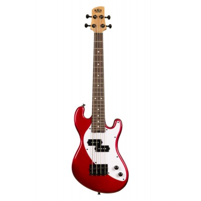 Solid Body U-Bass, 4 Cordes, With Bag - Metallic Red