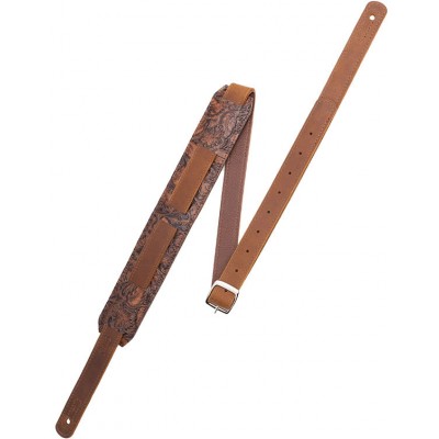 THE REINER - FLORENTINE ON PADDED SHOULDER STRAP, BUCKLE FOR ADJUSTEMENT - BROWN