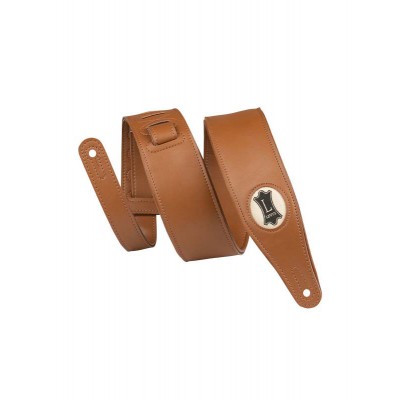 VEGAN LEATHER STRAP WITH LEVY'S LOGO IN HEMP, 6,4 CM - TAN
