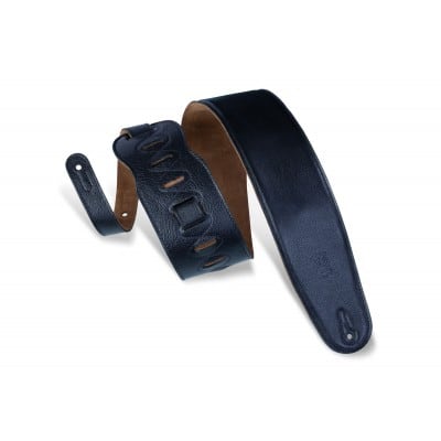 PADDED LEATHER, SUEDE BACK, FOR BASS, 9CM - BLACK