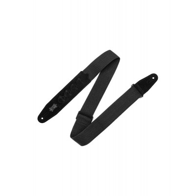 COTTON STRAP WITH 4 PICK HOLDERS, 5 CM - BLACK