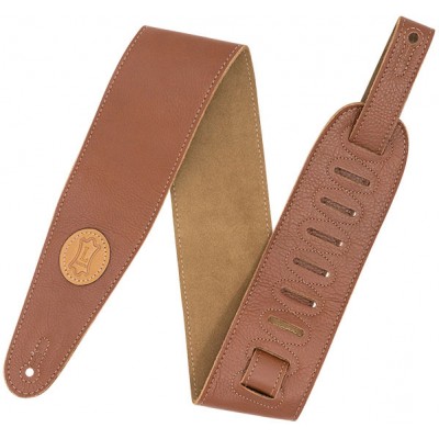 LEATHER STRAP WITH COLORED SUEDE BACK, 7,6 CM - TAN-SAND
