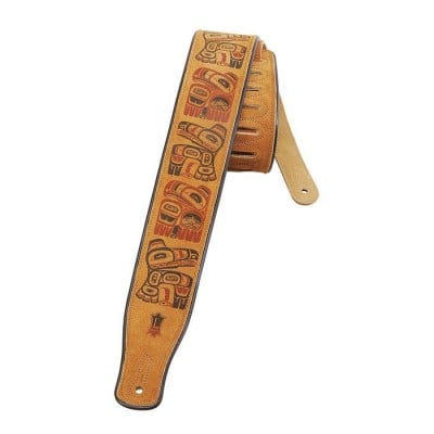 6,3 Cm En Daim Motif Haida Totem Et Filet Honey