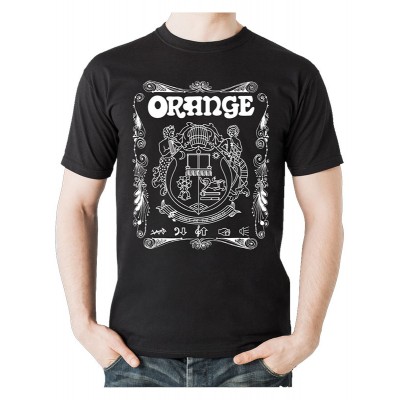 ORANGE AMPS CREST T-SHIRT, 2XL - BLACK
