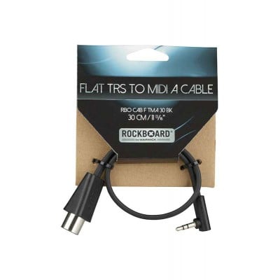 FLAT CABLE TRS TO MIDI TYPE A - 30 CM - BLACK