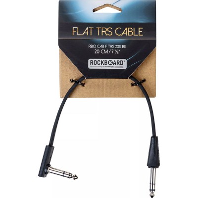 ROCKBOARD Flat Trs Cable 20 Cm, Angled/Straight - Black