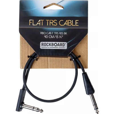 ROCKBOARD Flat Trs Cable 40 Cm, Straight / Angled - Black