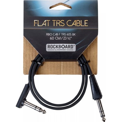 Flat Trs Cable 60 Cm, Straight/Angled - Black