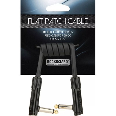 Flat Patch Coiled Cable - 1,57 To 11,81 Inch - Black