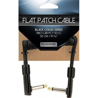 Flat Patch Coiled Cable - 1,97 To 19,69 Inch - Black