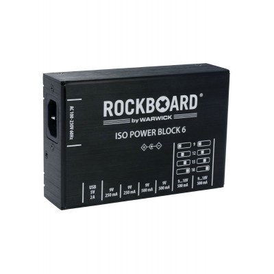 ROCKBOARD Power Block Iso V6 Iec, 9 À 18V, 100/230 Volt