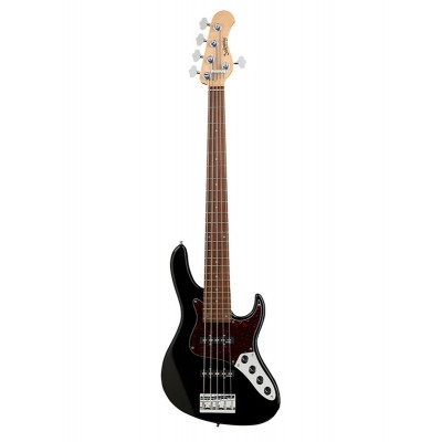 METROLINE VINTAGE J BASS ALDER BLACK PEARL HIGH POLISH