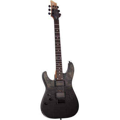 SCHECTER C-1 Standard LH Black Fade Burst Burl
