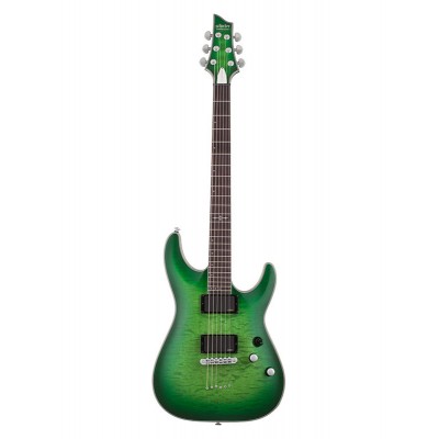 SCHECTER C-1 Platinum Satin Green Burst