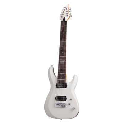 SCHECTER C-8 DELUXE SATIN WHITE