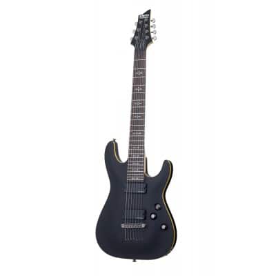 SCHECTER DEMON 7 AGED BLACK SATIN