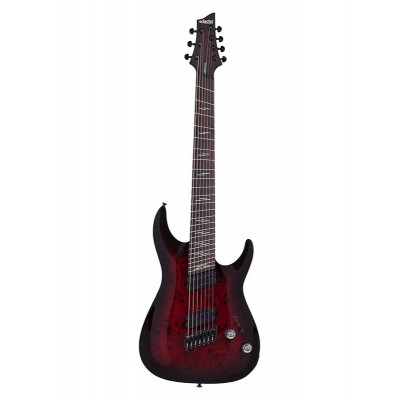 SCHECTER Omen 7 Ms Elite Black Cherry Burst