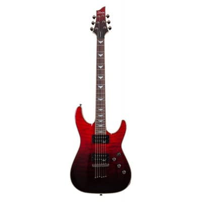 SCHECTER OMEN 6 EXTREME BLACK RED FADE