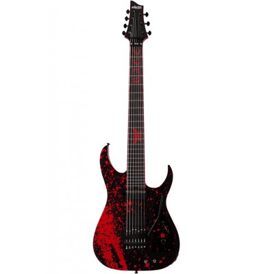 Sullivan King Banshee-6 Floyd Rose, Sustainiac Pickup - Obsidian Blood