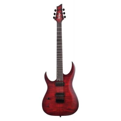 SCHECTER SUNSET 6 EXTREME LH SCARLET BURST