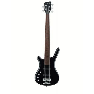 ROCKBASS CORVETTE BASIC 5 MEDIUM SCALE, GAUCHER - SOLID BLACK