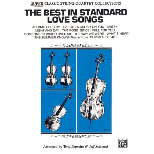 ALFRED PUBLISHING BEST IN STANDARD LOVE - STRING QUARTET (EASY)