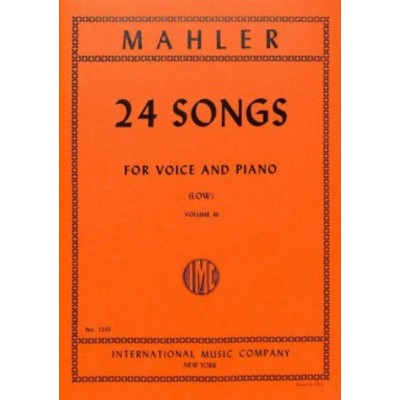 IMC Mahler Gustav - 24 Songs Vol.3 - Low Voice
