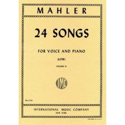 MAHLER GUSTAV - 24 SONGS VOL.4 - LOW VOICE