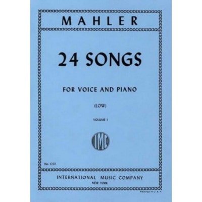 IMC MAHLER GUSTAV - 24 SONGS VOL.1 - LOW VOICE
