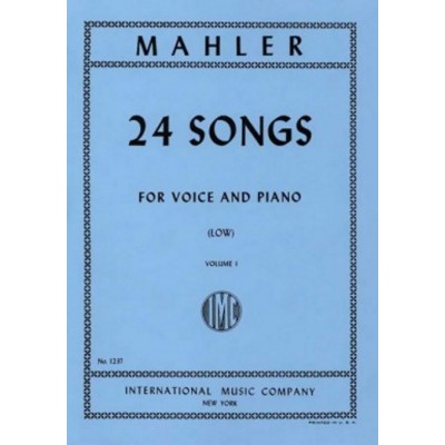 Mahler Gustav - 24 Songs Vol.1 - Low Voice