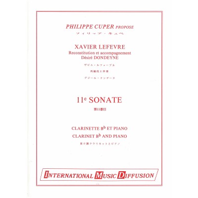 LEFEVRE - 11 SONATE - CLARINETTE and PIANO