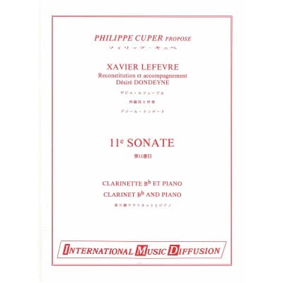 IMD ARPEGES LEFEVRE - 11° SONATE - CLARINETTE & PIANO