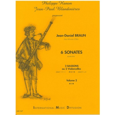IMD ARPEGES Braun - 6 Sonates Vol 2 - 2 Bassons Ou 2 Cellos