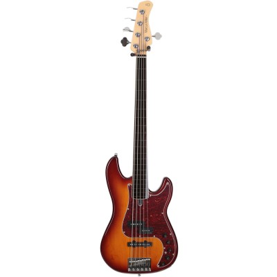 P7 ALDER-5 TS FL V2 TOBACCO SUNBURST FRETLESS