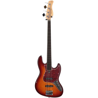 V7 ALDER-4 FL TS RN V2  TOBACCO SUNBURST FRETLESS