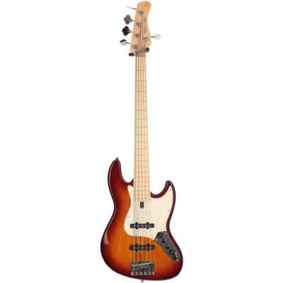 V7 SWAMP ASH-5 FRETLESS TS TOBACCO SUNBURST