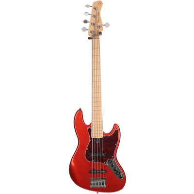 V7 VINTAGE SWAMP ASH-5 FL BMR V2 BRIGHT METALLIC RED FRETLESS