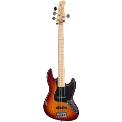 V7 VINTAGE SWAMP ASH-5 FL TS MN FRETLESS TOBACCO SUNBURST