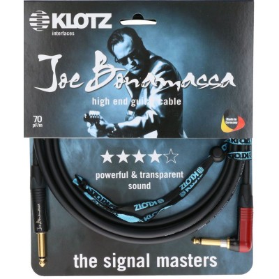 KLOTZ JOE BONAMASSA GUITAR 3M,JACK 2P - SILENT PLUG 90°,NEUTRIK
