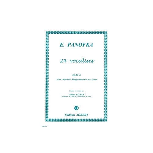 PANOFKA E. - VOCALISES VOL.1 OP.81A (24) - VOIX ELEVEE, PIANO