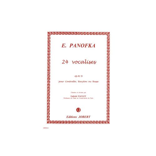 JOBERT Panofka Heinrich - Vocalises Vol.2 Op.81B (24) - Voix Grave, Piano