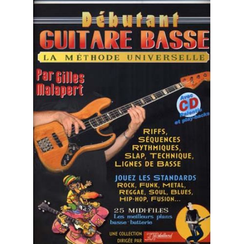 DEBUTANT GUITARE BASSE REBILLARD TAB + CD