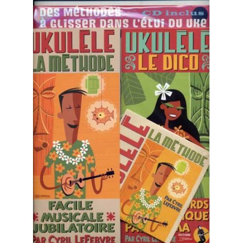 UKULELE PACK METHODE/DICO REBILLARD + CD