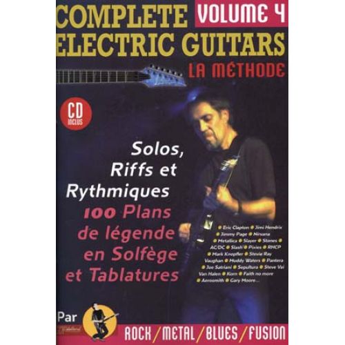 REBILLARD J.J - COMPLETE ELECTRIC GUITARS VOL.4 + CD - GUITAR TAB 