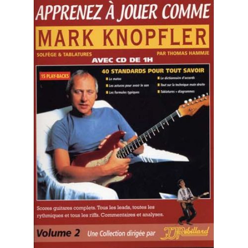 JJREBILLARD APPRENEZ A JOUER COMME MARK KNOPFLER + CD - GUITARE