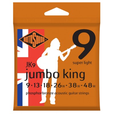 ROTOSOUND JUMBO KING PHOSPHOR BRONZE SUPER LIGHT 9 13 18 26 38 48