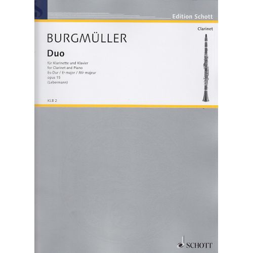 SCHOTT BURGMULLER N. - DUO ES-DUR - CLARINETTE ET PIANO