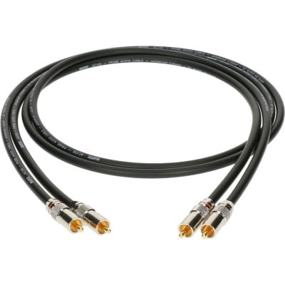 KLOTZ AUDIOLEAD BLACK 10M 2PCS. RCA - RCA GOLD CONTACT