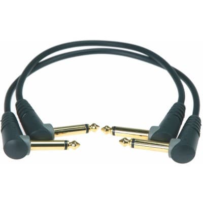 PATCHCORD 0,6M BLACK 2 UNITS JACK 2P.90/JACK 2P.90 GOLD 